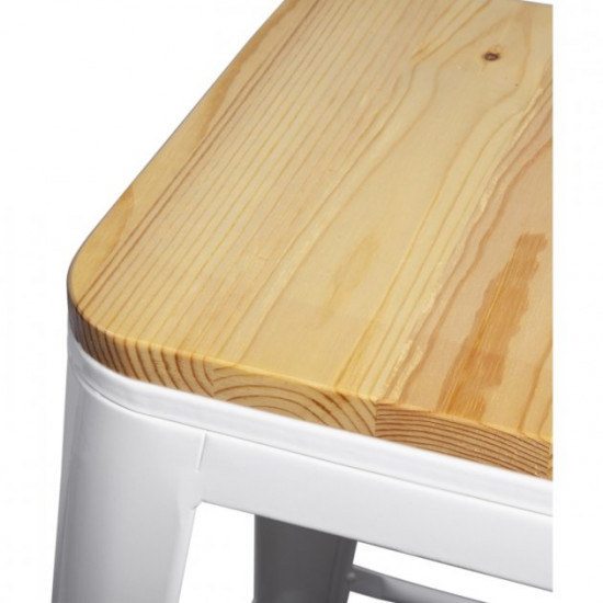 Барный стул HATTA Practic Wood Белый Барный стул HATTA Practic Wood Белый