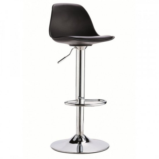 Барный стул HATTA Milan Eco Chrome Черный Барный стул HATTA Milan Eco Chrome Черный