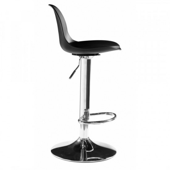 Барный стул HATTA Milan Eco Chrome Черный Барный стул HATTA Milan Eco Chrome Черный