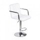 Барный стул HATTA Dublin Arm Eco Chrome Белый Барный стул HATTA Dublin Arm Eco Chrome Белый