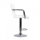 Барный стул HATTA Dublin Arm Eco Chrome Белый Барный стул HATTA Dublin Arm Eco Chrome Белый