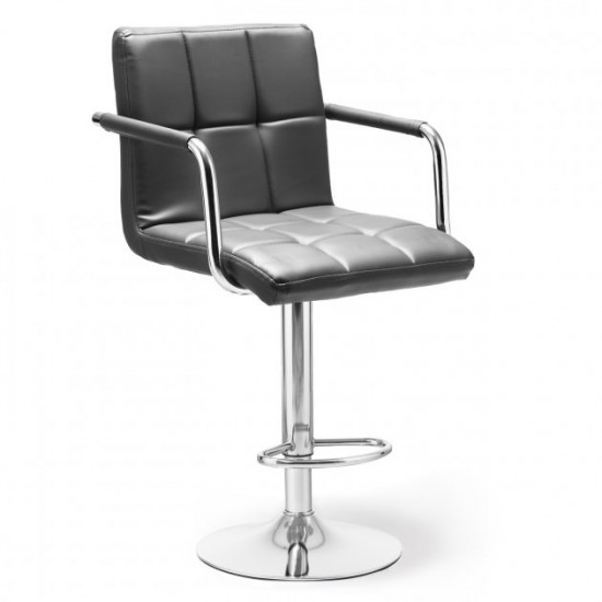 Барный стул HATTA Dublin Arm Eco Chrome Темно-серый Барный стул HATTA Dublin Arm Eco Chrome Темно-серый