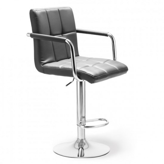 Барный стул HATTA Dublin Arm Eco Chrome Темно-серый Барный стул HATTA Dublin Arm Eco Chrome Темно-серый
