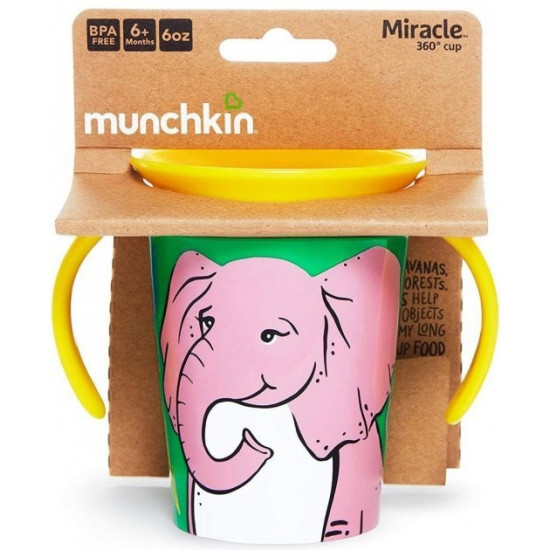 Чашка-непроливайка Munchkin Miracle 360 ° Trainer cup Слон 177 мл (05177201.01) Чашка-непроливайка Munchkin Miracle 360 ° Trainer cup Слон 177 мл (05177201.01)