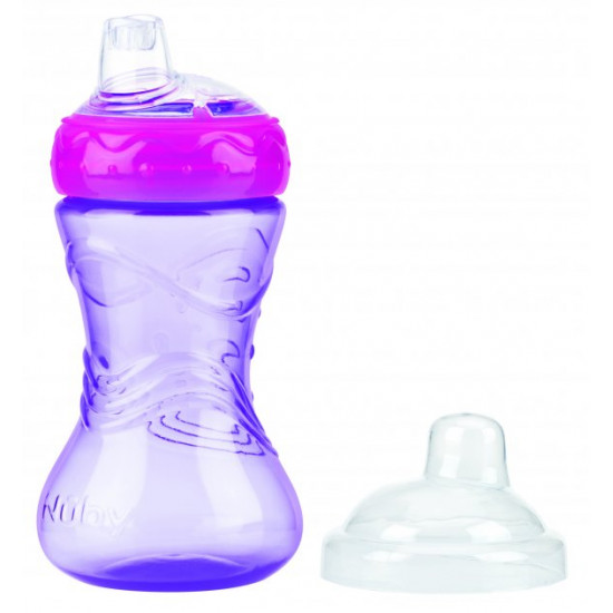 Поильник-непроливайка Nuby Easy Gripper с носиком фиолетовый 300 мл (NV0406014prpl) Поильник-непроливайка Nuby Easy Gripper с носиком фиолетовый 300 мл (NV0406014prpl)