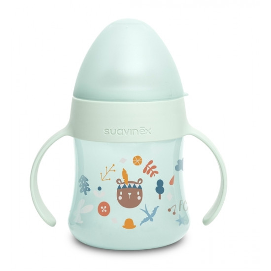 Suavinex Sippy Cup Forest Stories, with silicone spout, +4, 150 ml, blue (306940) Suavinex Sippy Cup Forest Stories, with silicone spout, +4, 150 ml, blue (306940)