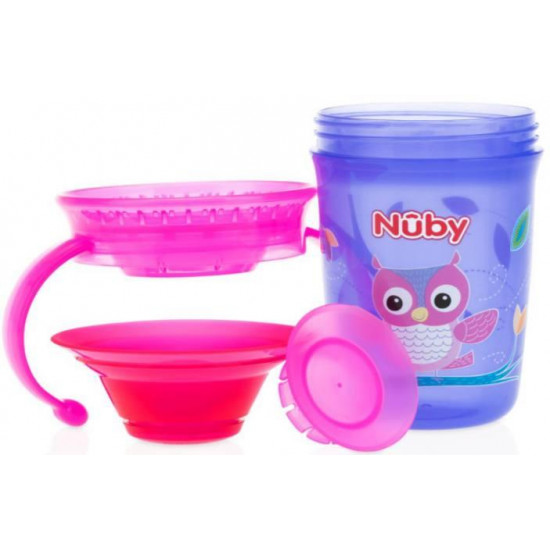 Чашечка 360 непроливайка Nuby с ручками и крышкой фиолетовая 240 мл (NV0414001prpl) Чашечка 360 непроливайка Nuby с ручками и крышкой фиолетовая 240 мл (NV0414001prpl)