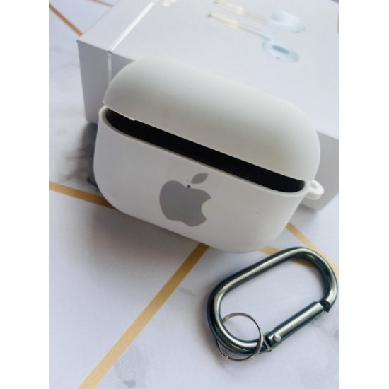 Чохол для навушників AirPods Pro з логотипом Білий Чохол для навушників AirPods Pro з логотипом Білий