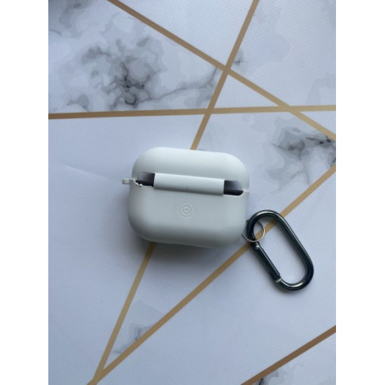 Чохол для навушників AirPods Pro з логотипом Білий Чохол для навушників AirPods Pro з логотипом Білий