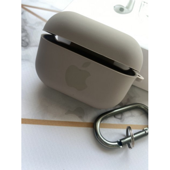 Чохол для навушників AirPods Pro з логотипом Бежевий Чохол для навушників AirPods Pro з логотипом Бежевий