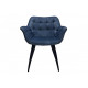 Upholstered velor dining chair Intarsio ELEGANTE black metal frame / gray fabric Upholstered velor dining chair Intarsio ELEGANTE black metal frame / gray fabric