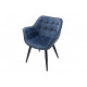 Upholstered velor dining chair Intarsio ELEGANTE black metal frame / gray fabric Upholstered velor dining chair Intarsio ELEGANTE black metal frame / gray fabric