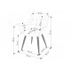 Upholstered velor dining chair Intarsio ELEGANTE black metal frame / gray fabric Upholstered velor dining chair Intarsio ELEGANTE black metal frame / gray fabric