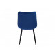 Upholstered velor dining chair Intarsio CHARLIE black metal frame / blue fabric Upholstered velor dining chair Intarsio CHARLIE black metal frame / blue fabric