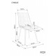 Upholstered velor dining chair Intarsio CHARLIE black metal frame / blue fabric Upholstered velor dining chair Intarsio CHARLIE black metal frame / blue fabric
