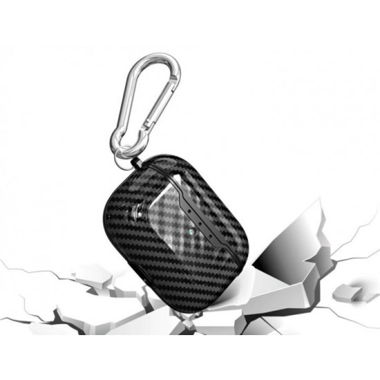 Силіконовий чохол Primo Carbon Fiber для AirPods 3 (MME73) - Black Primo чорний Силіконовий чохол Primo Carbon Fiber для AirPods 3 (MME73) - Black Primo чорний