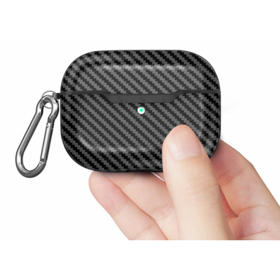 Силіконовий чохол Primo Carbon Fiber для AirPods 3 (MME73) - Black Primo чорний Силіконовий чохол Primo Carbon Fiber для AirPods 3 (MME73) - Black Primo чорний