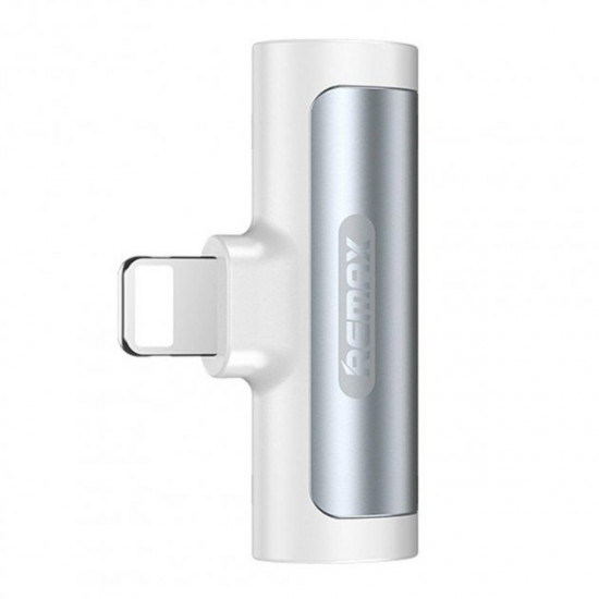 Перехідник Remax RL-LA03i charge + audio White