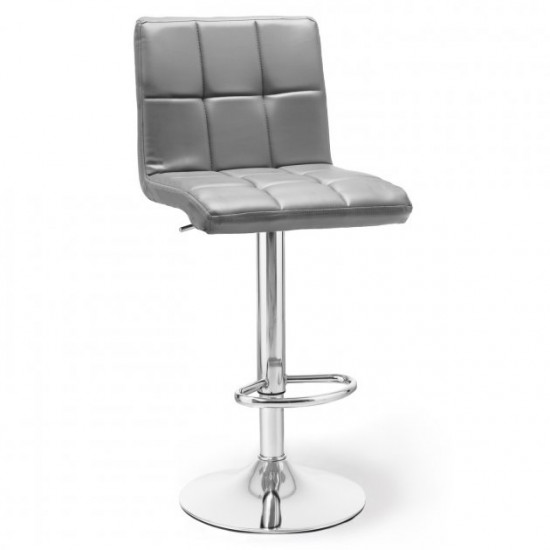 Барный стул HATTA Dublin Eco Chrome Серый Барный стул HATTA Dublin Eco Chrome Серый