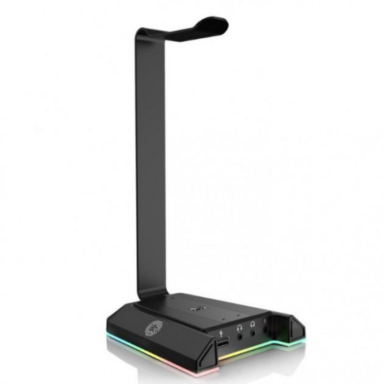 Подставка для наушников EKSA W1, держатель игровой гарнитуры с RGB подсветкой Черная Подставка для наушников EKSA W1, держатель игровой гарнитуры с RGB подсветкой Черная