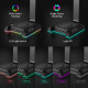 Подставка для наушников EKSA W1, держатель игровой гарнитуры с RGB подсветкой Черная Подставка для наушников EKSA W1, держатель игровой гарнитуры с RGB подсветкой Черная