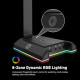 Подставка для наушников EKSA W1, держатель игровой гарнитуры с RGB подсветкой Черная Подставка для наушников EKSA W1, держатель игровой гарнитуры с RGB подсветкой Черная