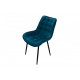Soft velor dining chair Intarsio LION black metal frame / dark turquoise fabric Soft velor dining chair Intarsio LION black metal frame / dark turquoise fabric