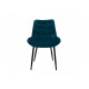 Soft velor dining chair Intarsio LION black metal frame / dark turquoise fabric Soft velor dining chair Intarsio LION black metal frame / dark turquoise fabric