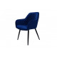 Soft velor dining chair Intarsio VENICE black metal frame / blue fabric Soft velor dining chair Intarsio VENICE black metal frame / blue fabric
