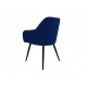 Soft velor dining chair Intarsio VENICE black metal frame / blue fabric Soft velor dining chair Intarsio VENICE black metal frame / blue fabric