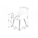 Soft velor dining chair Intarsio VENICE black metal frame / blue fabric Soft velor dining chair Intarsio VENICE black metal frame / blue fabric