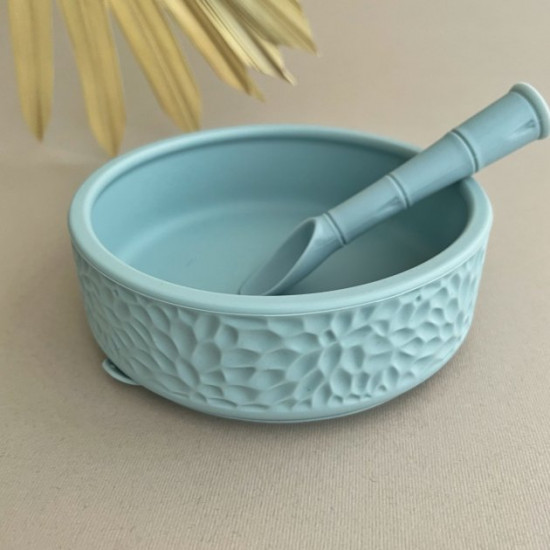 Мисочка OneTeethTwo силиконовая Boho на присоске с ложкой голубой (4820201875629) Мисочка OneTeethTwo силиконовая Boho на присоске с ложкой голубой (4820201875629)