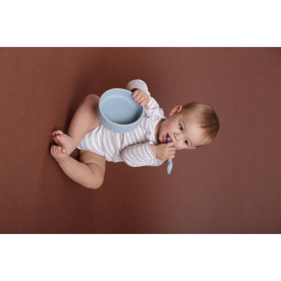 Мисочка OneTeethTwo силиконовая Boho на присоске с ложкой голубой (4820201875629) Мисочка OneTeethTwo силиконовая Boho на присоске с ложкой голубой (4820201875629)