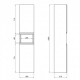 Пенал подвесной Qtap Robin 350х1650х316 Graphite/Whitish oak QT1376PP1652RGWO Пенал подвесной Qtap Robin 350х1650х316 Graphite/Whitish oak QT1376PP1652RGWO