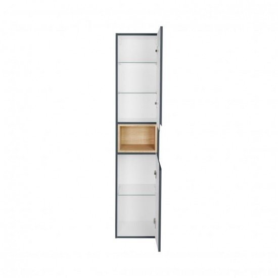 Пенал подвесной Qtap Robin 350х1650х316 Graphite/Whitish oak QT1376PP1652RGWO Пенал подвесной Qtap Robin 350х1650х316 Graphite/Whitish oak QT1376PP1652RGWO