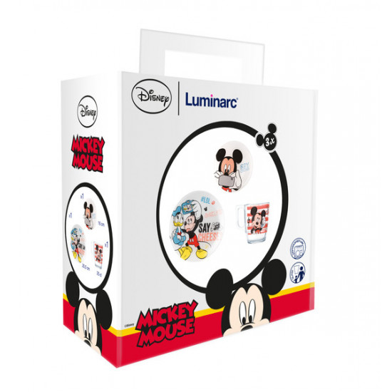 Набор детский LUMINARC DISNEY PARTY MICKEY, 3 предмета N5278 Набор детский LUMINARC DISNEY PARTY MICKEY, 3 предмета N5278