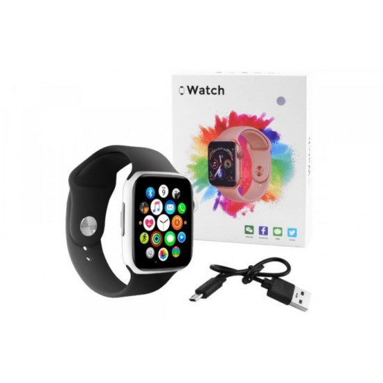 Розумні Смарт Годинник Smart Watch бездротова зарядка для ios/android Х7 Чорний