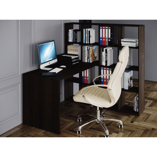 Computer desk with shelving Id8211 Wenge dark Computer desk with shelving Id8211 Wenge dark