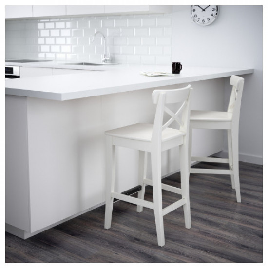 Стілець барний IKEA INGOLF білий 63 см 101.226.47 Стілець барний IKEA INGOLF білий 63 см 101.226.47