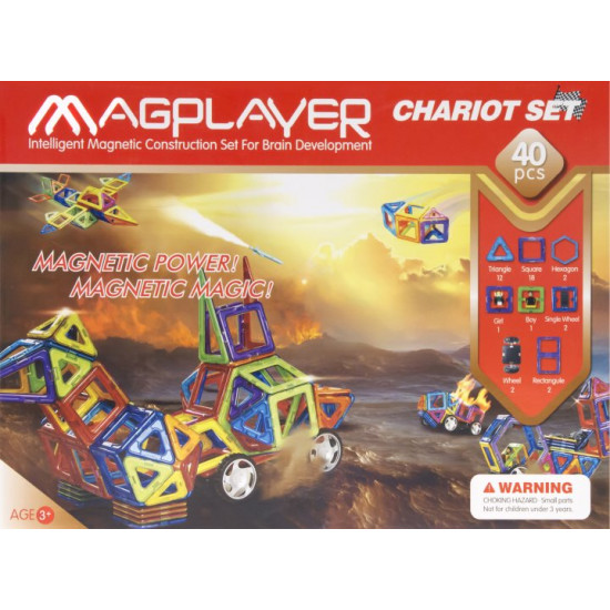 Конструктор магнитный Magplayer 40 элементов (MPB-40) Конструктор магнитный Magplayer 40 элементов (MPB-40)