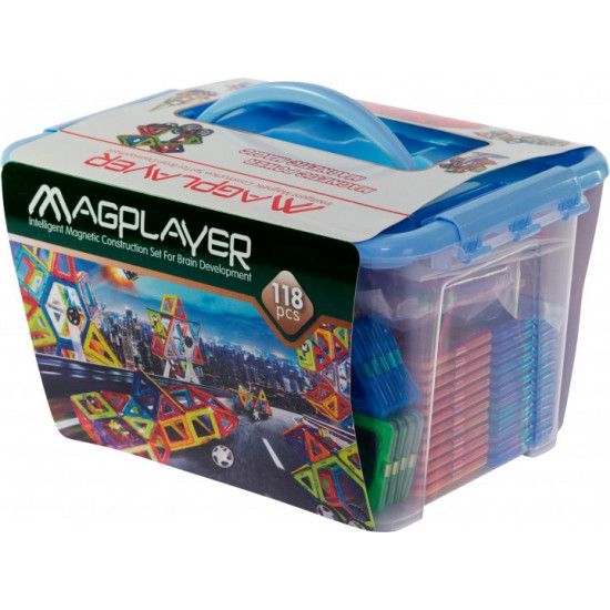 Magnetic construction set Magplayer 118 elements (MPT-118) Magnetic construction set Magplayer 118 elements (MPT-118)