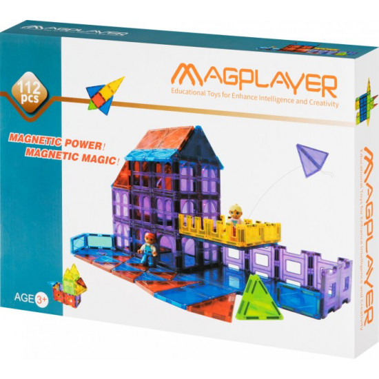 Magplayer magnetic tiles 112 pieces (MPL-112) Magplayer magnetic tiles 112 pieces (MPL-112)