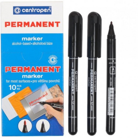 Marker Centropen permanent black 1mm art. 2846-h Marker Centropen permanent black 1mm art. 2846-h