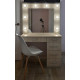 Dressing table 5 drawers and mirror Zerka height 160 cm light Chamonix oak Dressing table 5 drawers and mirror Zerka height 160 cm light Chamonix oak