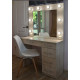Dressing table 5 drawers and mirror Zerka height 160 cm light Chamonix oak Dressing table 5 drawers and mirror Zerka height 160 cm light Chamonix oak