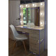 Dressing table 5 drawers and mirror Zerka height 160 cm light Chamonix oak Dressing table 5 drawers and mirror Zerka height 160 cm light Chamonix oak