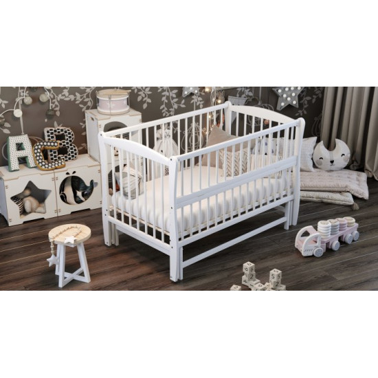 Children's bed Dubik-M Elite with a pendulum, white Children's bed Dubik-M Elite with a pendulum, white