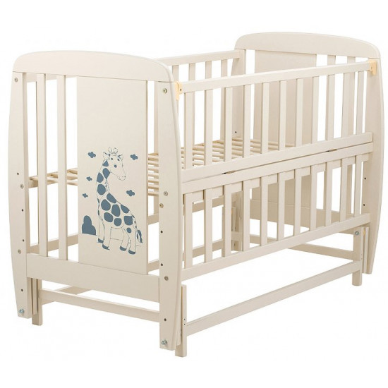 Children's bed Dubik-M Giraffe with ivory pendulum Children's bed Dubik-M Giraffe with ivory pendulum
