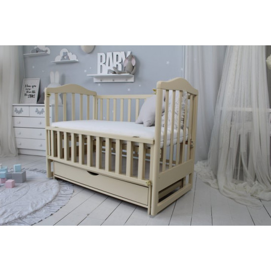 Кровать детская Baby Comfort ЛД4 слоновая кость с ящиком Кровать детская Baby Comfort ЛД4 слоновая кость с ящиком