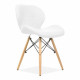 Chair Star SDM, wooden legs, white eco-leather Chair Star SDM, wooden legs, white eco-leather